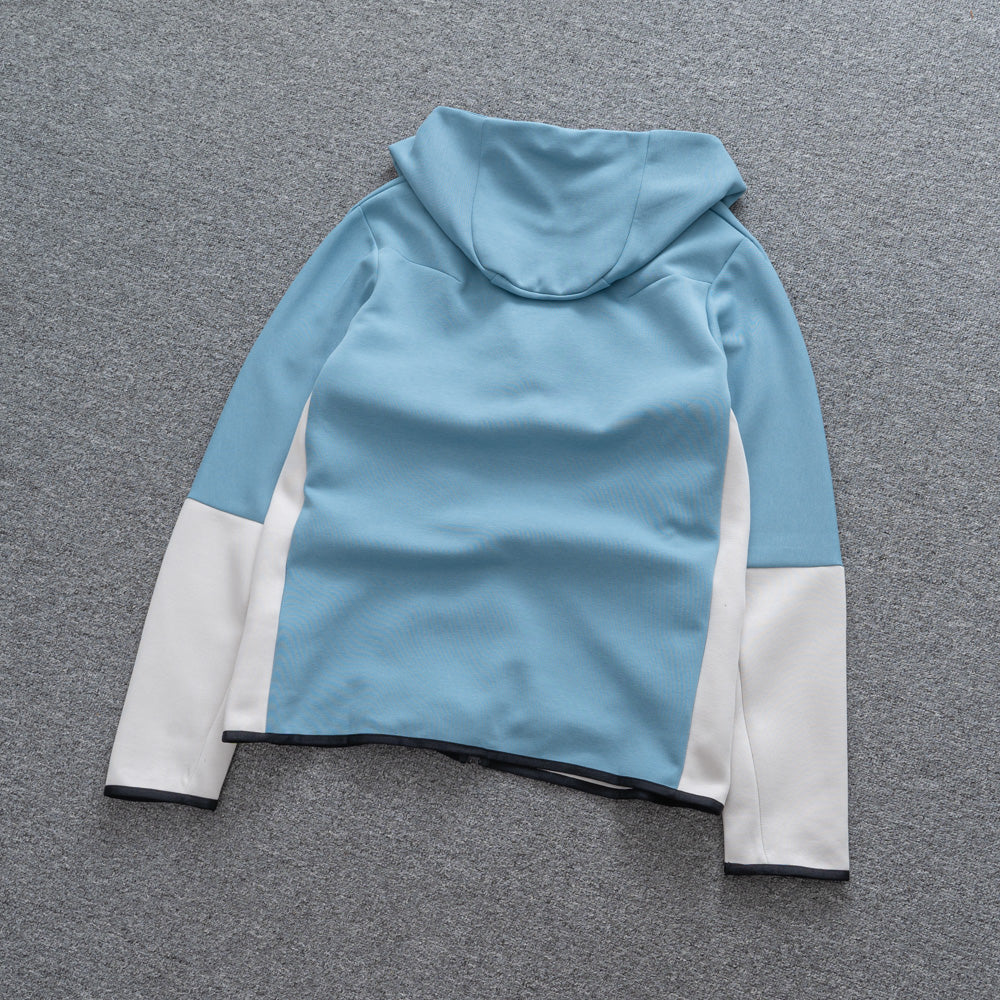 Jaqueta NK Tech Fleece Azul e Branco