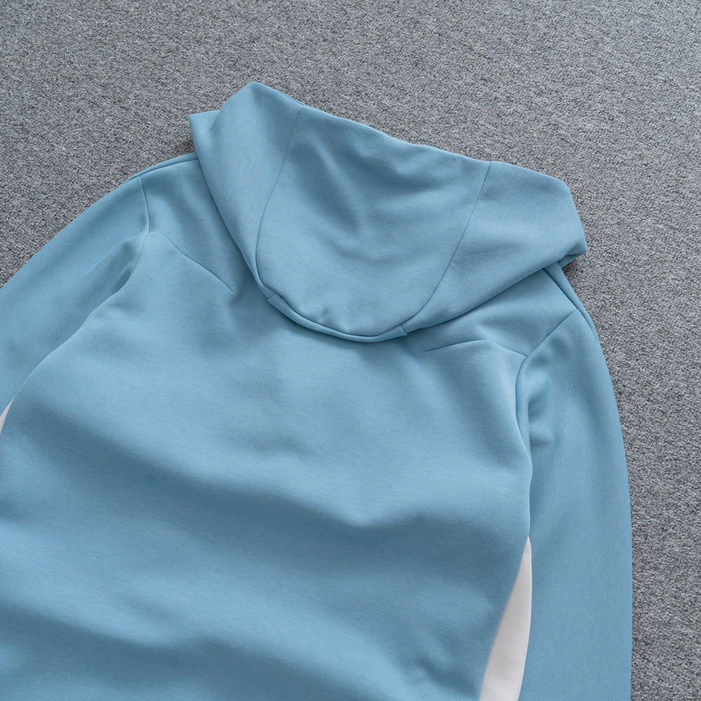 Jaqueta NK Tech Fleece Azul e Branco